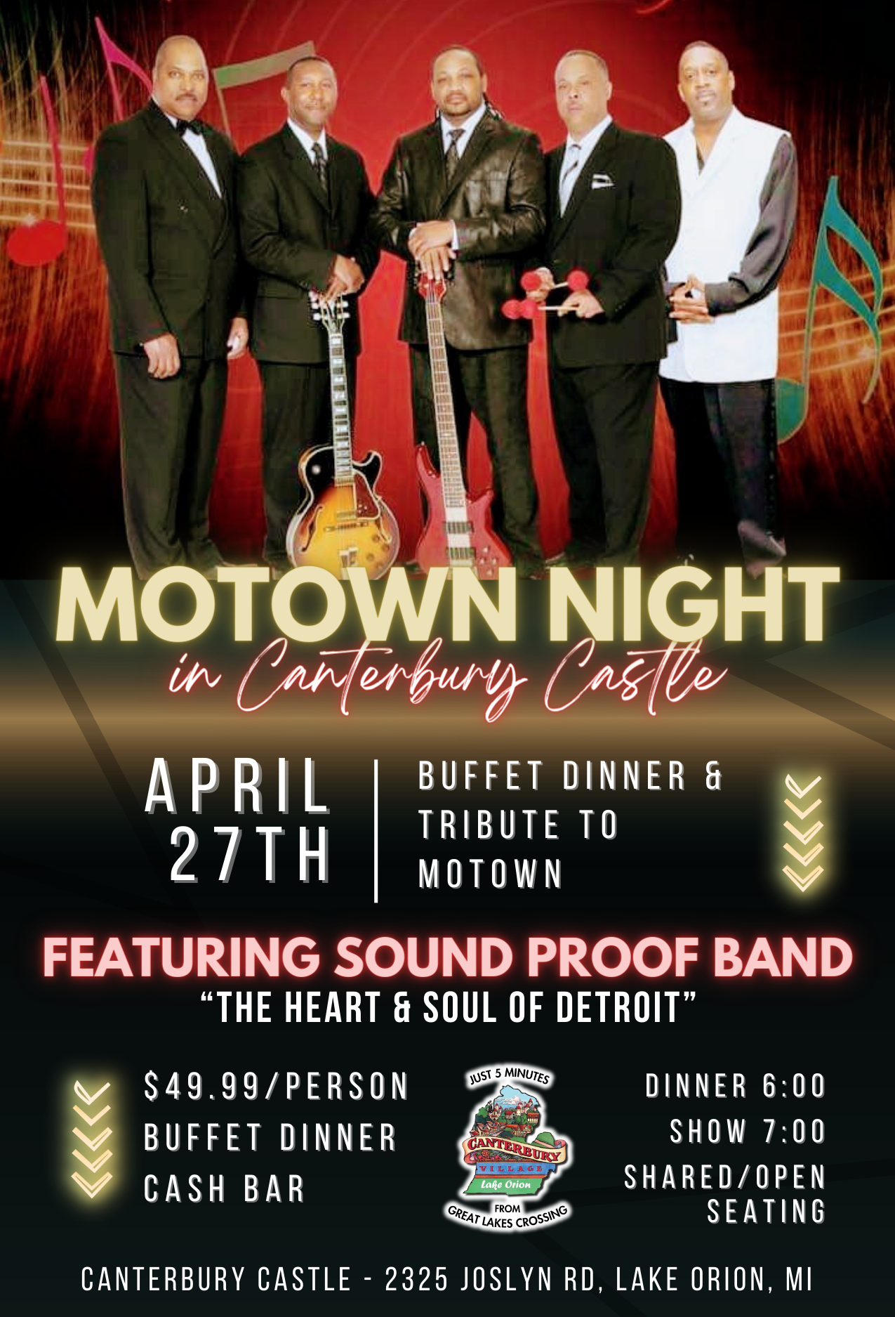 Motown Night Canterbury Village Lake Orion Motown Night Canterbury Village Lake Orion