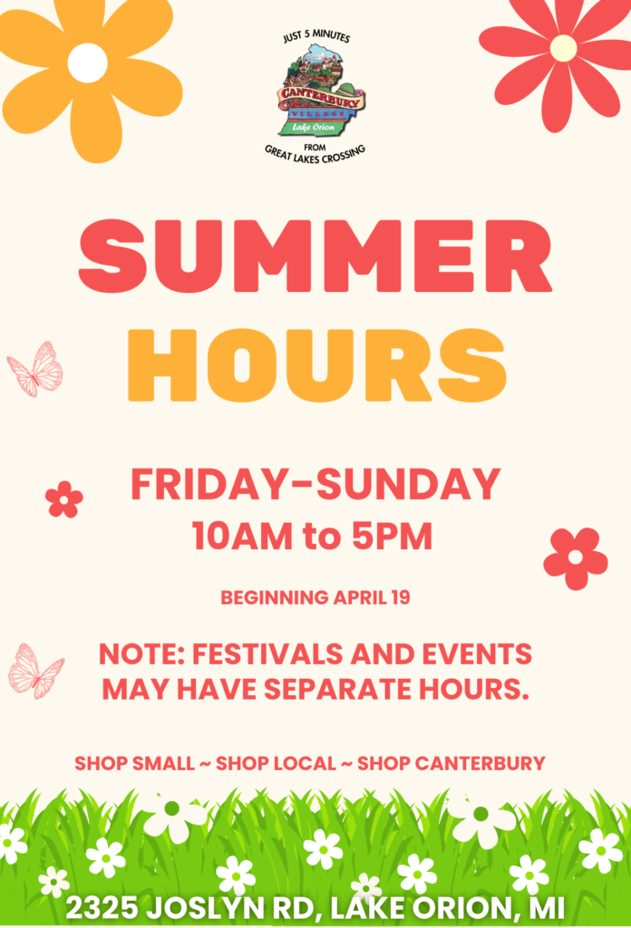 Village Hours Canterbury Village Lake Orion Village Hours Canterbury Village Lake Orion